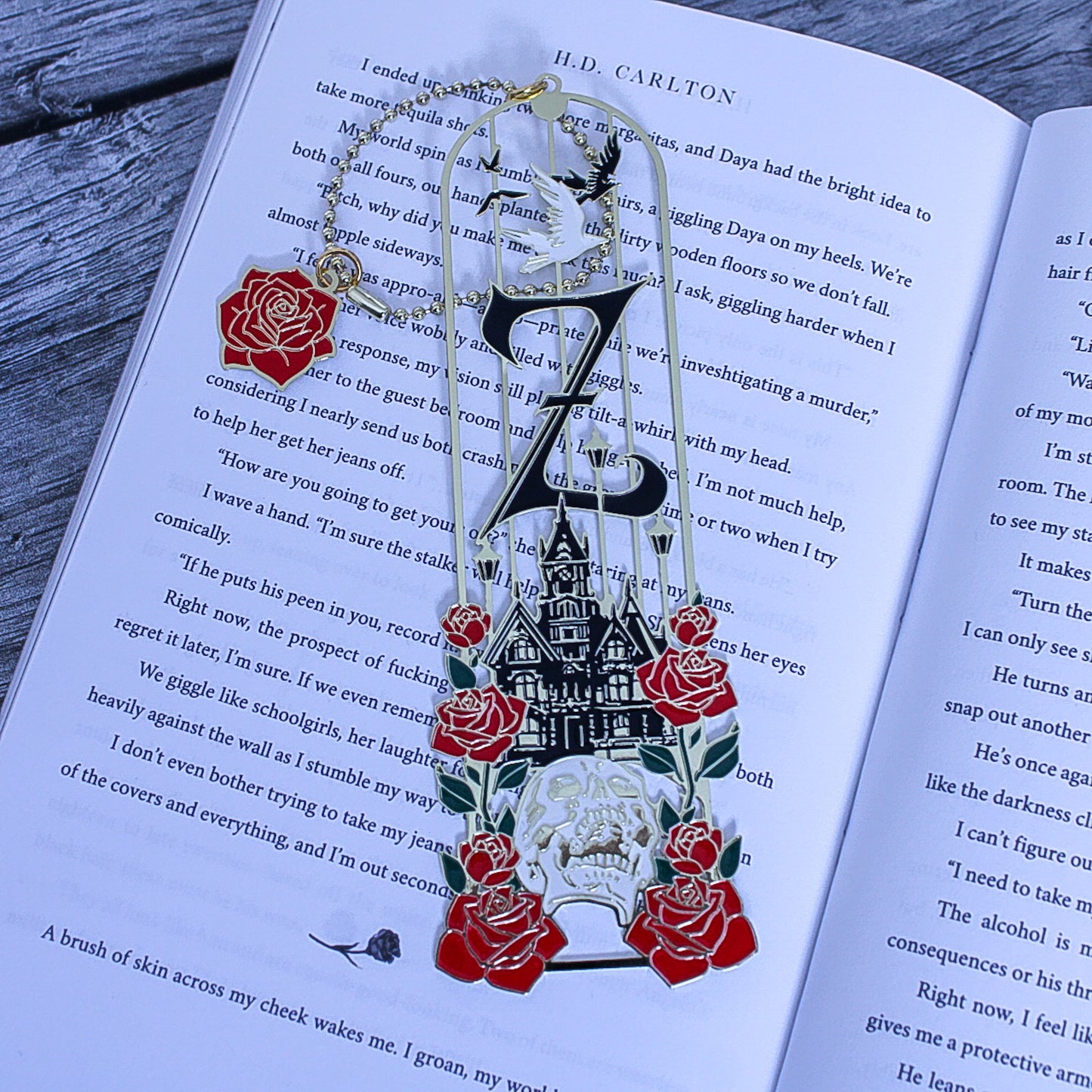 H.D. Carlton Cat and Mouse Z Black Bookmark