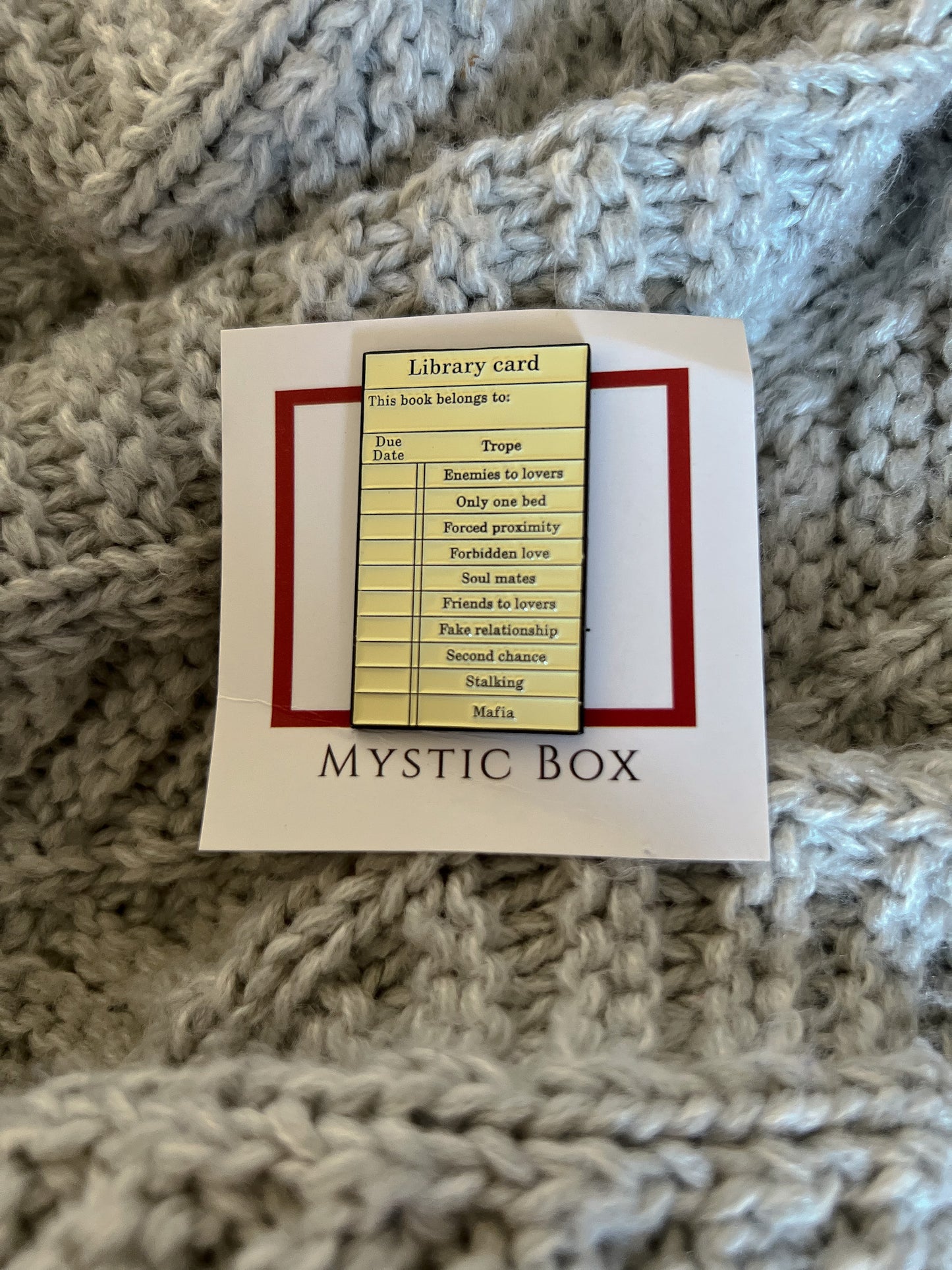 Enamel Pin - Library Card